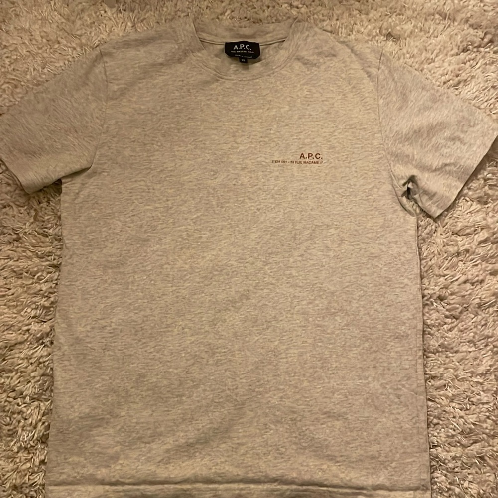 APC Grey T-shirt XS Item 001/39 Rue Madame